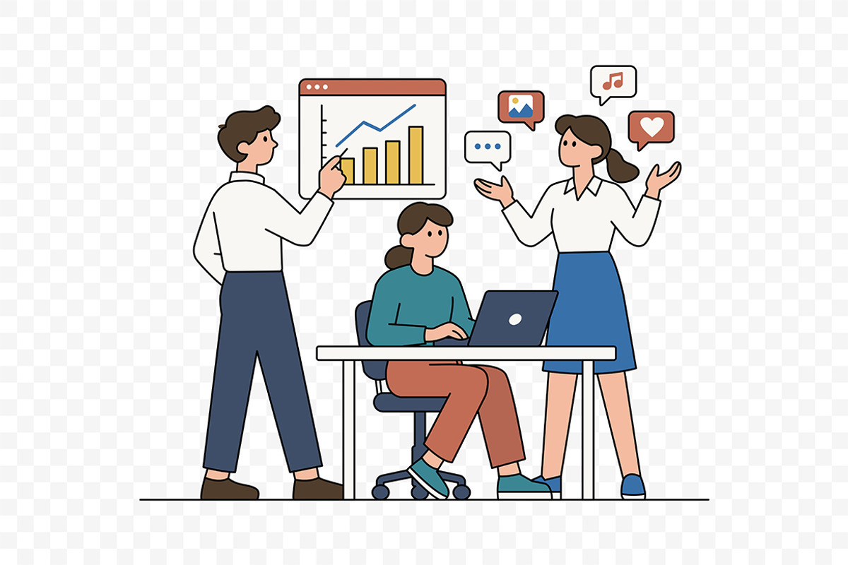 Creative Office Team Working, a Work Illustration by Partikusi Design (Photo 3 of 3)