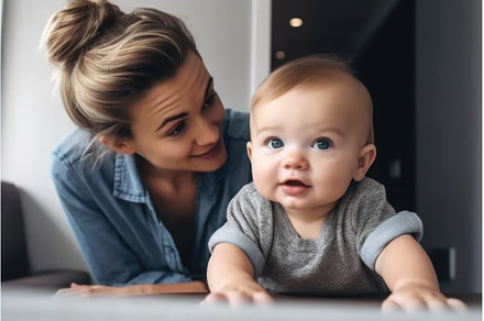 shot of an adorable baby boy sitting, a Person Photo by Sergey Kotenev