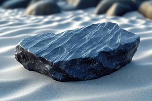 Black zen meditation stones on the beach sand, a Beauty & Fashion Photo by AlyaAnd
