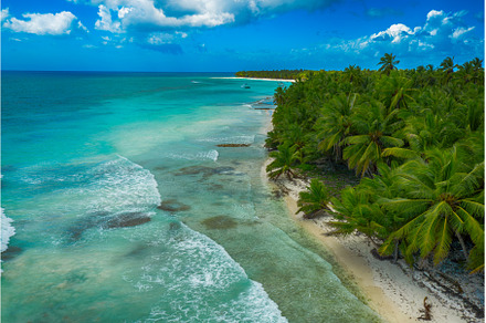 Tropical Caribbean beach from above, a Nature Photo by Nature and travel