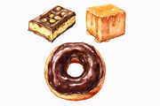 Watercolor Chocolate Sweets Clipart, an Illustration by Design Market (Thumbnail 4 of 4)