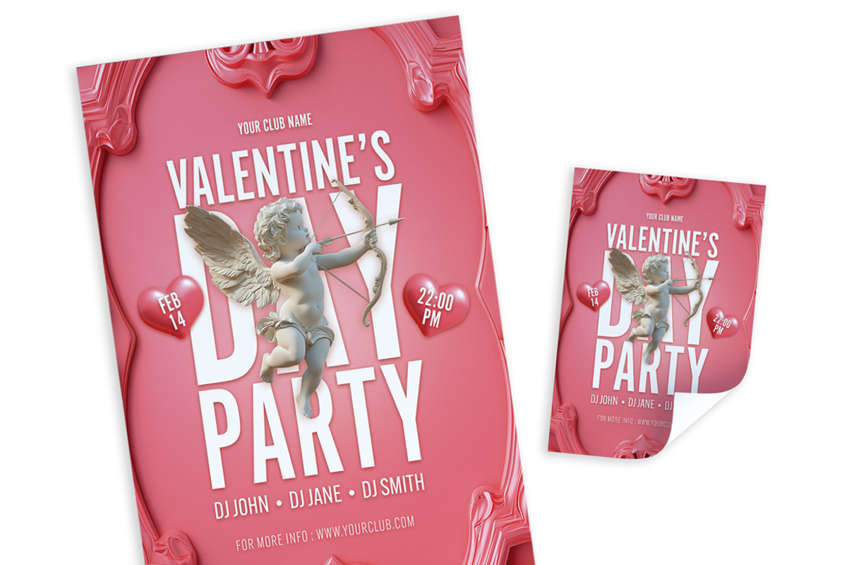 Valentine’s Poster & Social Media, a Print Template by McLittle Stock (Photo 3 of 4)
