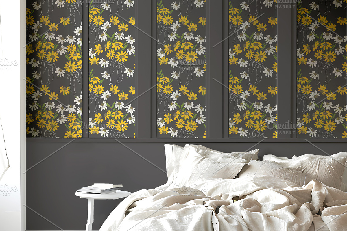 Wallpaper Bedroom Scene  Mockup, a Product Mockup by Nora Gad (Photo 9 of 24)