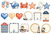 Nautical Teddy Bear Clipart, an Animal Illustration by Villa 11 Estudio (Thumbnail 4 of 10)