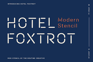 Hotel Foxtrot - Modern Stencil