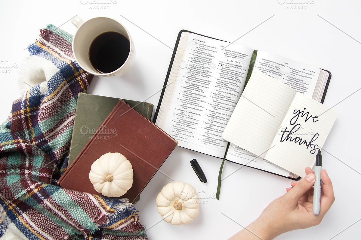 'Give Thanks' Fall Flat Lay, a Photo by Kunkel Adventures (Photo 2 of 2)
