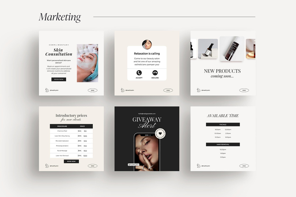Canva Esthetician templates, a Social Media Template by LiliesandBerries (Photo 8 of 19)