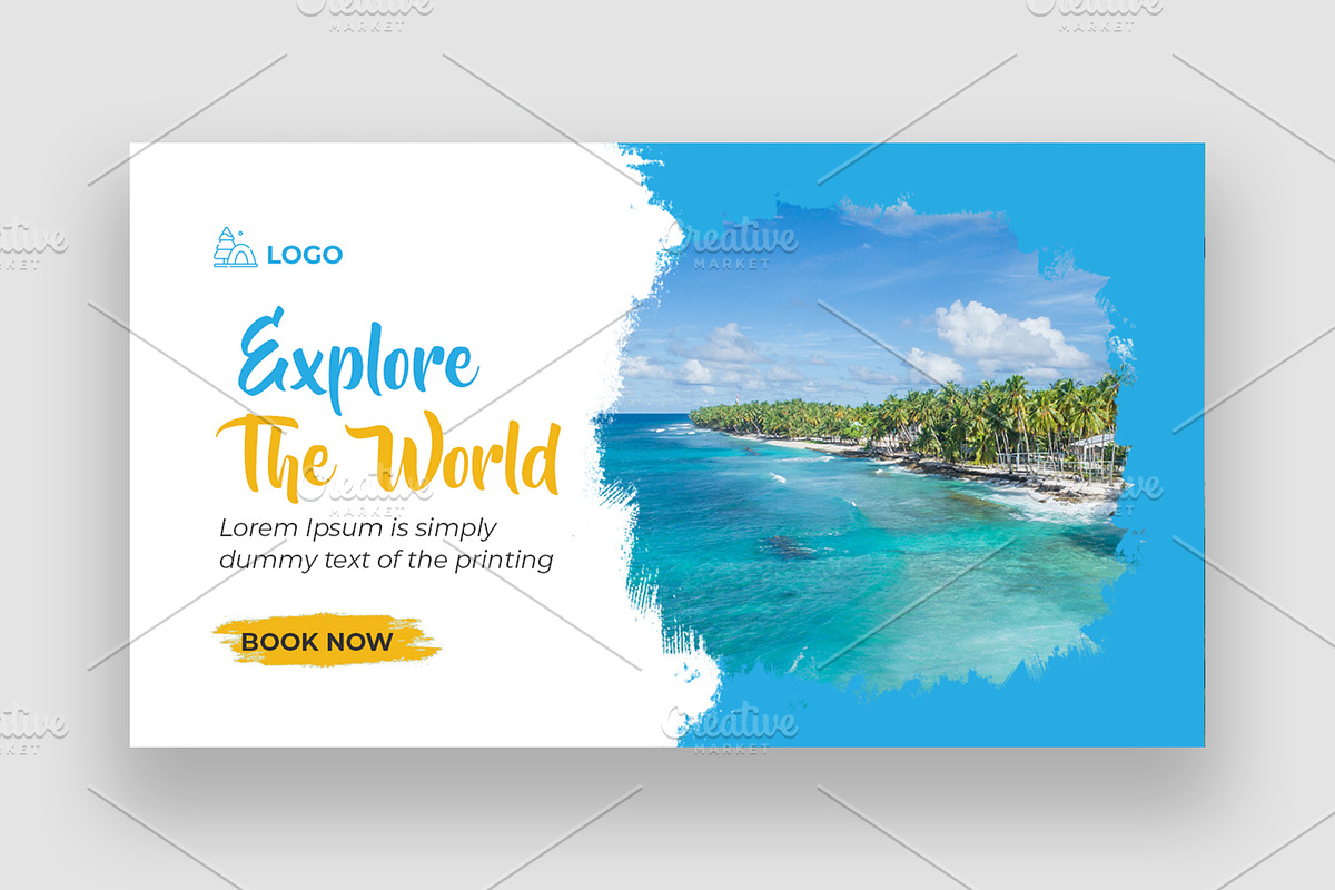 Travel Youtube Thumbnail Bundle, a Social Media Template by Shahjahangdb1 (Photo 4 of 21)