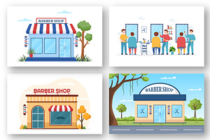 10 Barber Shop Illustration