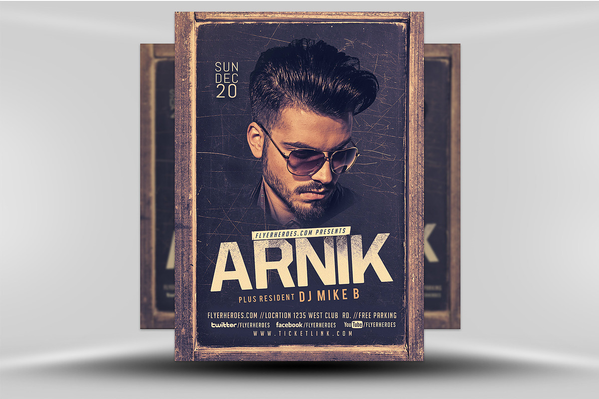DJ Flyer v3, a Flyer Template by FlyerHeroes (Photo 2 of 4)