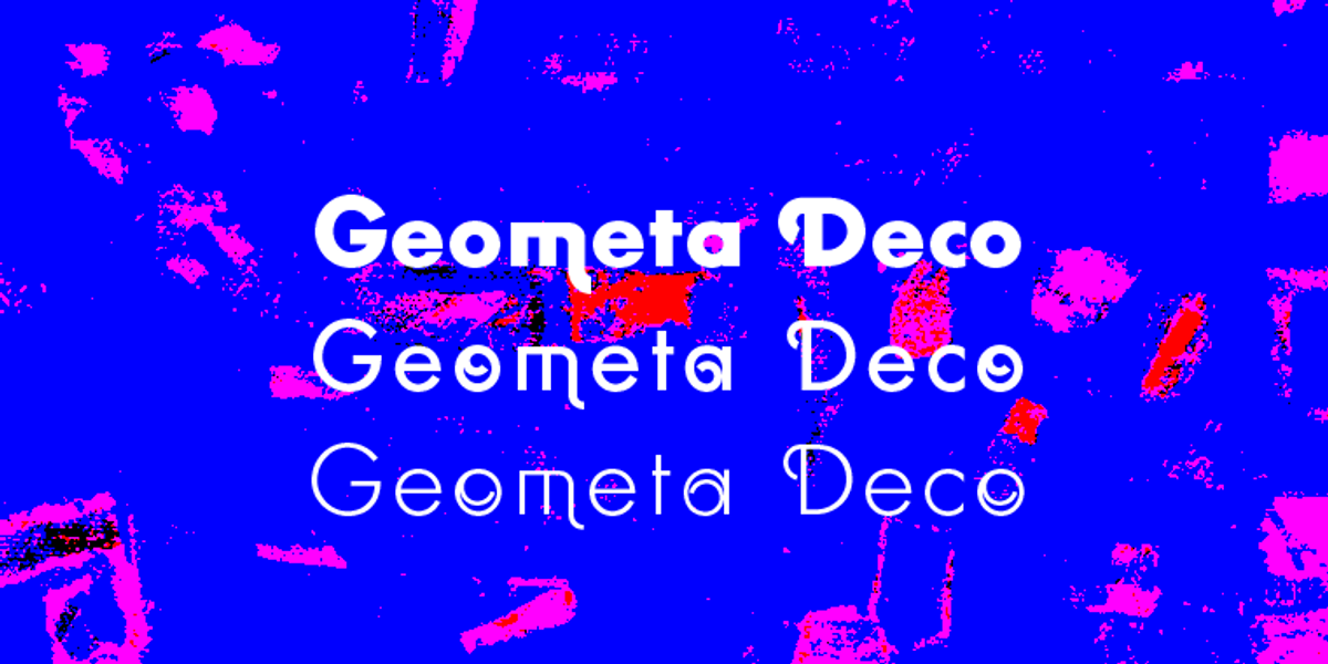 Geometa Deco, a Font by Wiescher-Design (Photo 1 of 4)