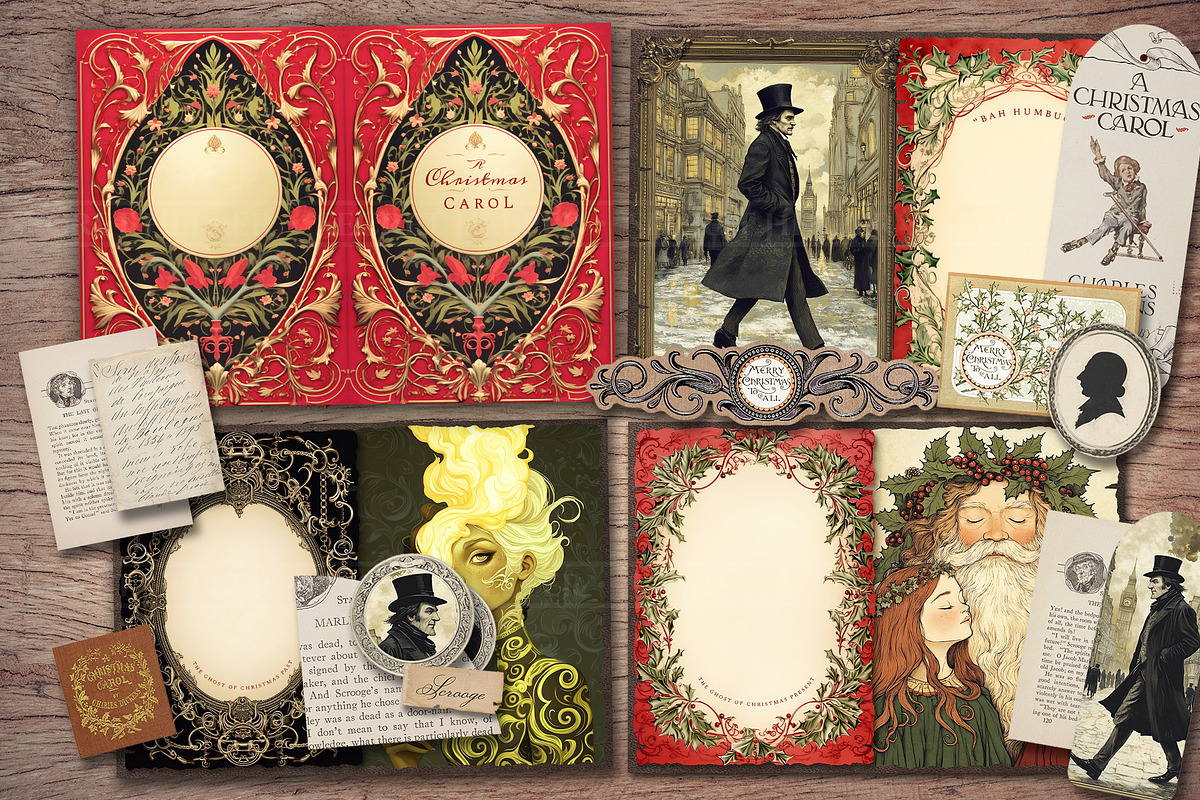 A Christmas Carol Scrapbook Kit, a Seasonal Illustration by Secret Helper (Photo 2 of 8)
