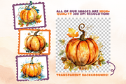 Whimsical Pumpkins Clip Art, a Seasonal Illustration by Whimsy & Wishes (Thumbnail 3 of 5)