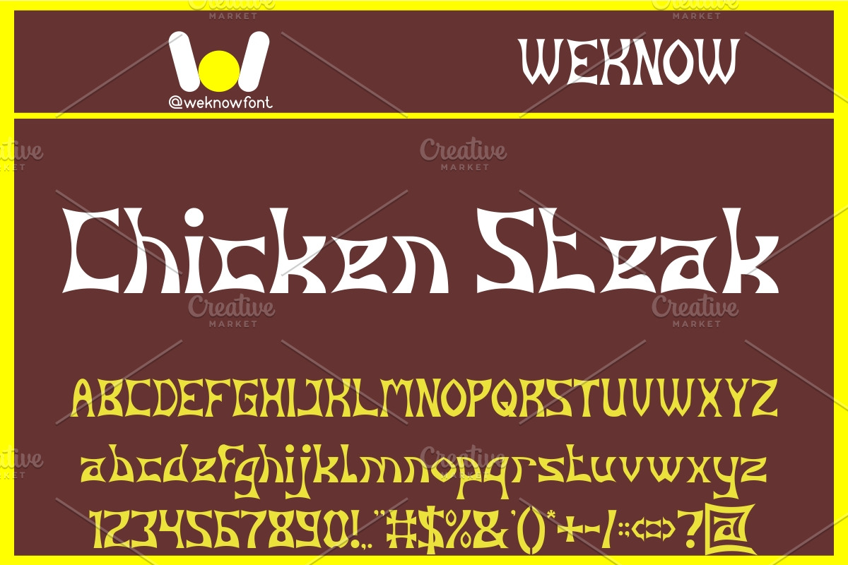 Chinese Food font, a Font by weknow (Photo 2 of 5)