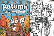 Autumn Coloring Pages For Adults, a Seasonal Illustration by Design Station (Thumbnail 1 of 5)