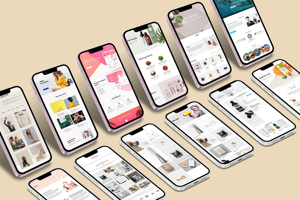 Realistic 3D iPhone Mock-Up Bundle 3, an iPhone Mockup by Graphicsworld125 (Photo 5 of 15)