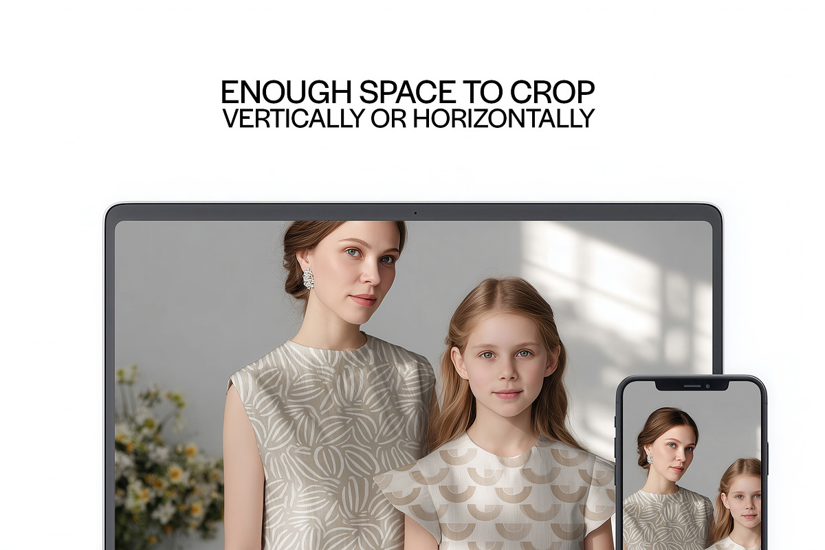 Matching Mom & Girl Mockup (PSD), a Shirt Mockup by 1001 mockups (Photo 5 of 13)