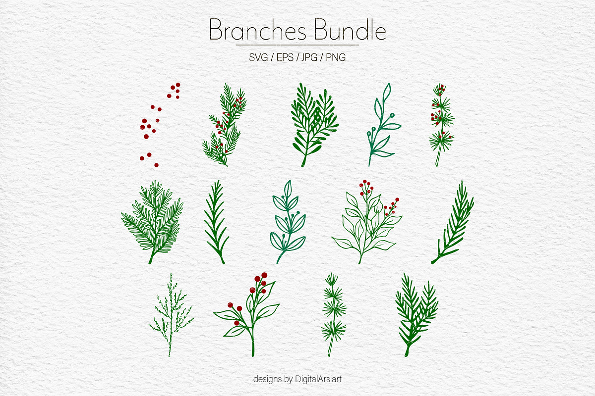 Christmas svg set New Year wreathes, a Seasonal Illustration by DigitalArsiart (Photo 3 of 6)