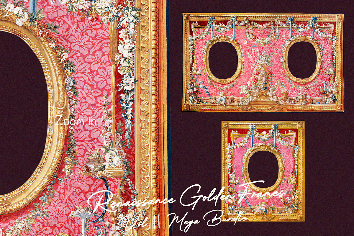 250 Renaissance Golden Frames Vol II, an Object Graphic by Lilithcollageart (Photo 7 of 11)