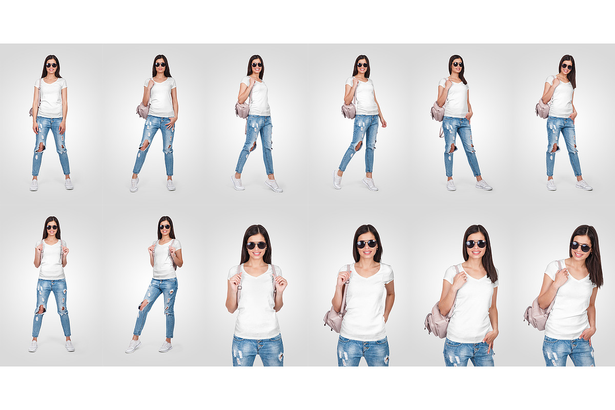 Female V-Neck T-Shirt Mockup, a Shirt Mockup by Hi, Mock-Up! (Photo 10 of 10)