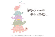 Grandmas Garden Turtle Stack Clipart, an Illustration by Amanda Ilkov (Thumbnail 3 of 4)