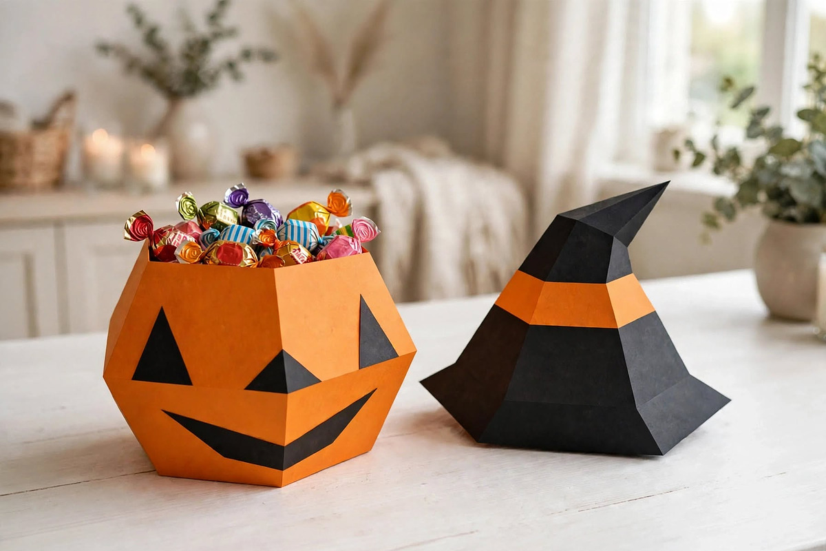 Pumpkin favor - 3d papercraft, a Card Template by PAPER amaze (Photo 2 of 4)