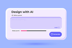 3d illustration of Ai Generate card, an Object Graphic by Creative Graphics