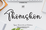 Thomshon | Script Font, a Script Font by Scratchones (Thumbnail 1 of 8)