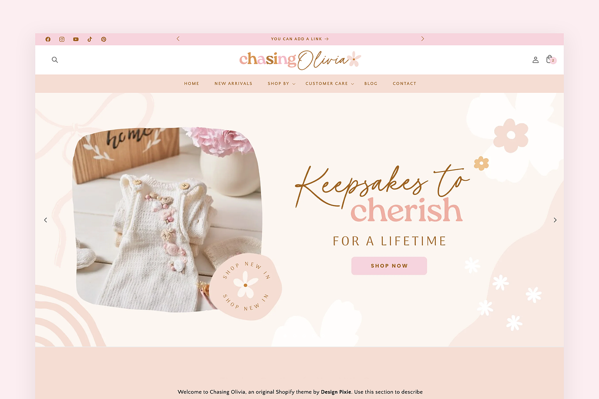 Shopify Theme for Handmade Boutique, a Shopify Template by Design Pixie (Photo 2 of 10)