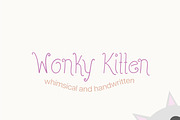 Wonky Kitten Font, a Handwritten Font by noonsun (Thumbnail 1 of 4)