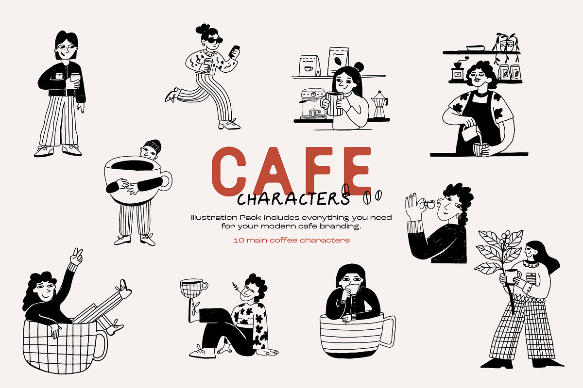 The Cafe Collection Illustrations, a Food Illustration by dicreate (Photo 3 of 13)