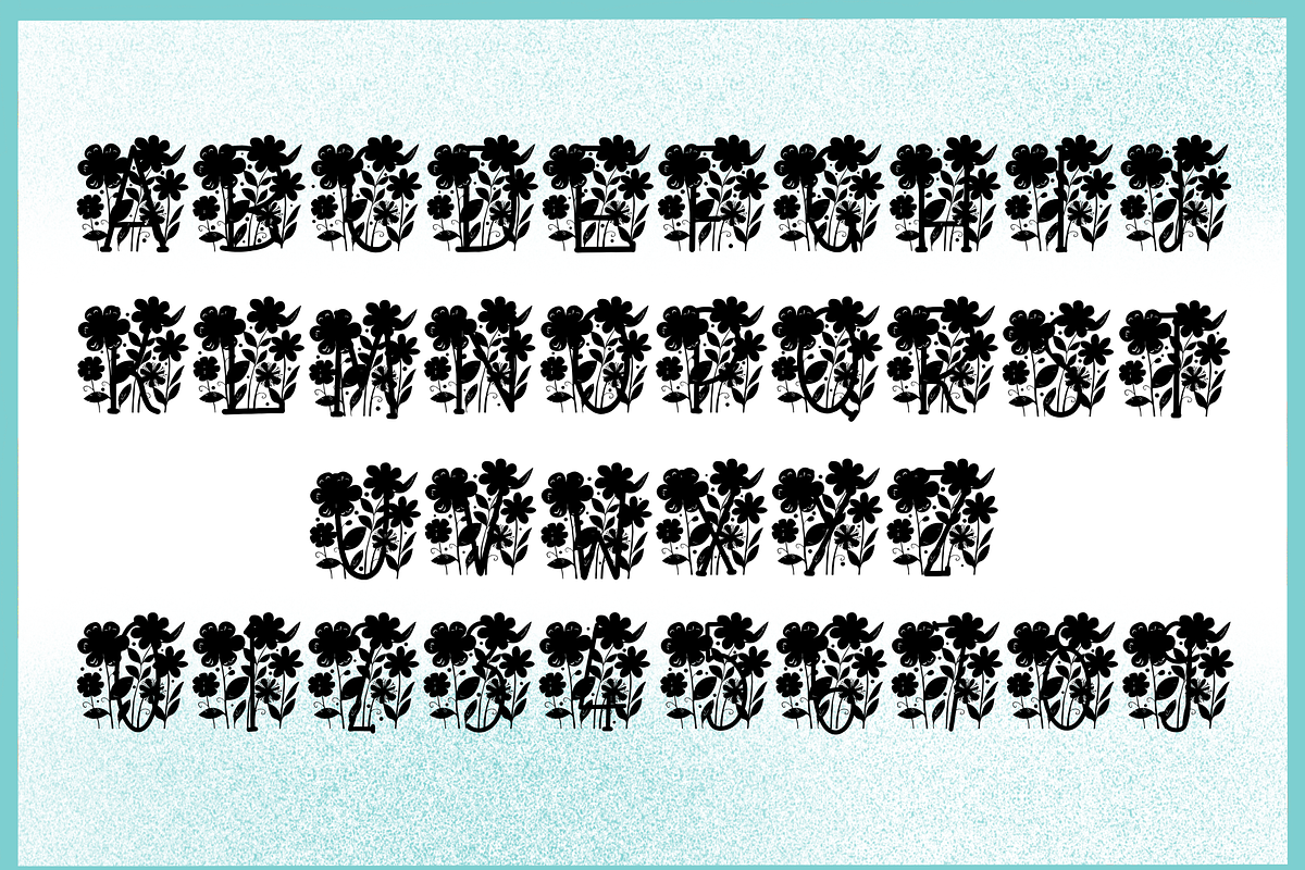 Flower Forest-PNG fonts, a Handwritten Font by It me digital art (Photo 6 of 7)