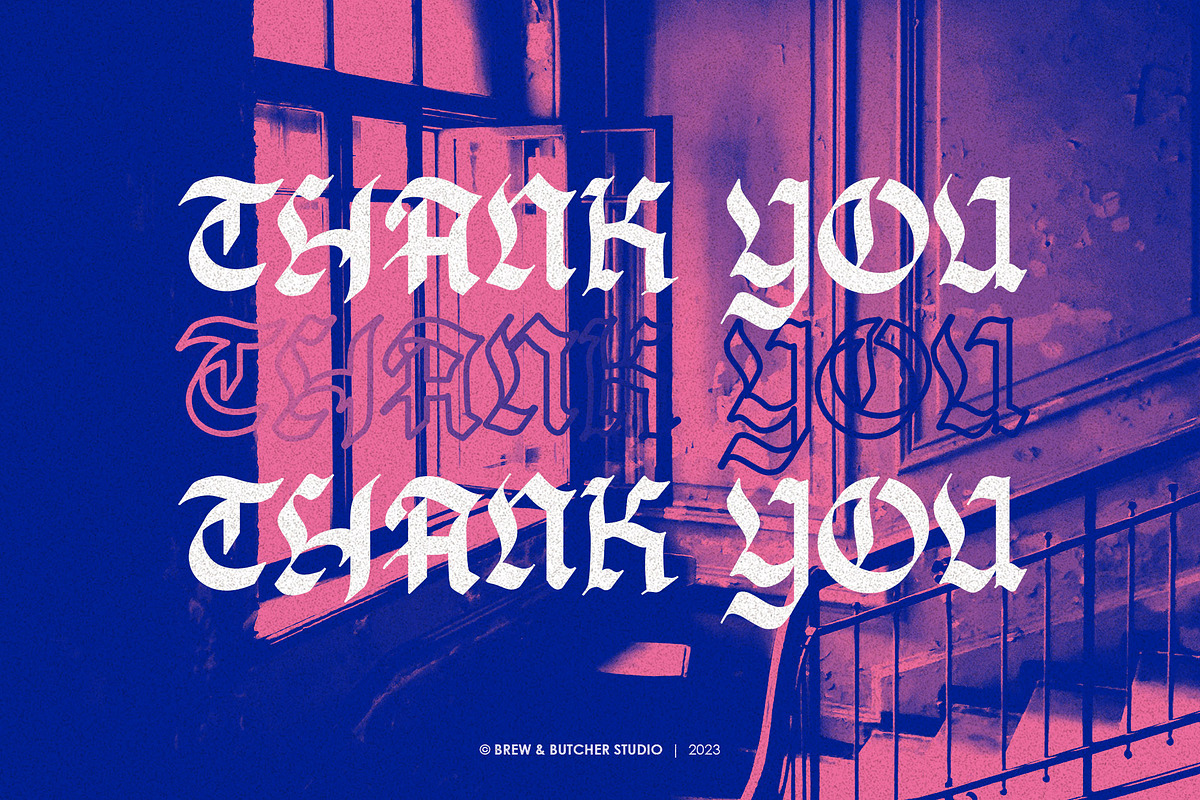 Morthao | Blackletter, a Blackletter Font by Brew & Butcher Studio (Photo 8 of 8)
