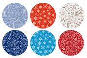 Winter holidays seamless patterns, a Pattern Graphic by Elina_Li (Thumbnail 4 of 6)