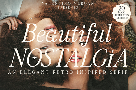 Beautiful Nostalgia + Logo Temples, a Serif Font by Valentino Vergan