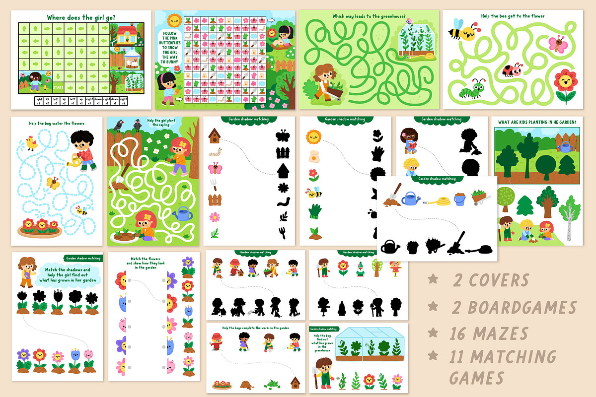 Garden games and activities for kids, an Education Illustration by Lexi Claus (Photo 3 of 15)