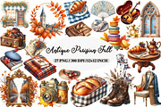 Antique Parisian Fall Clipart, an Illustration by Daily.Designs (Thumbnail 1 of 5)