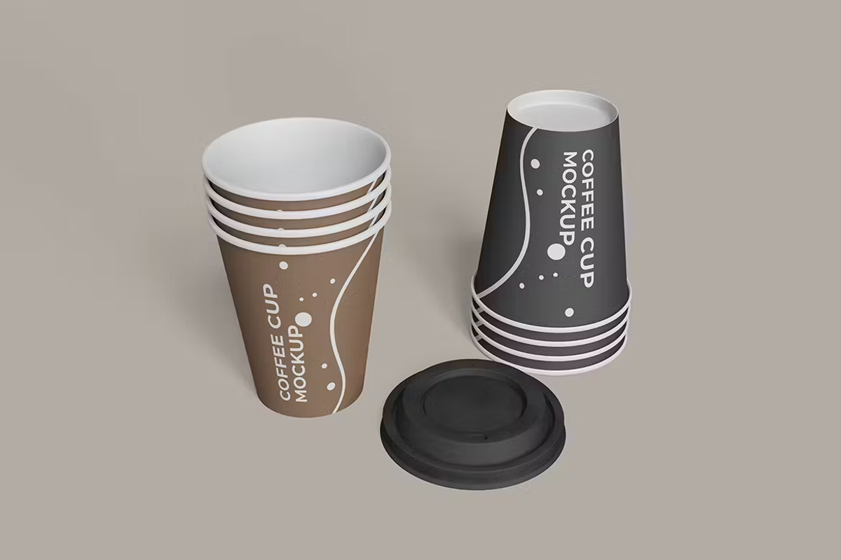 Paper Coffee Cup Mockup Set, a Cups & Container Mockup by GearShift (Photo 3 of 5)