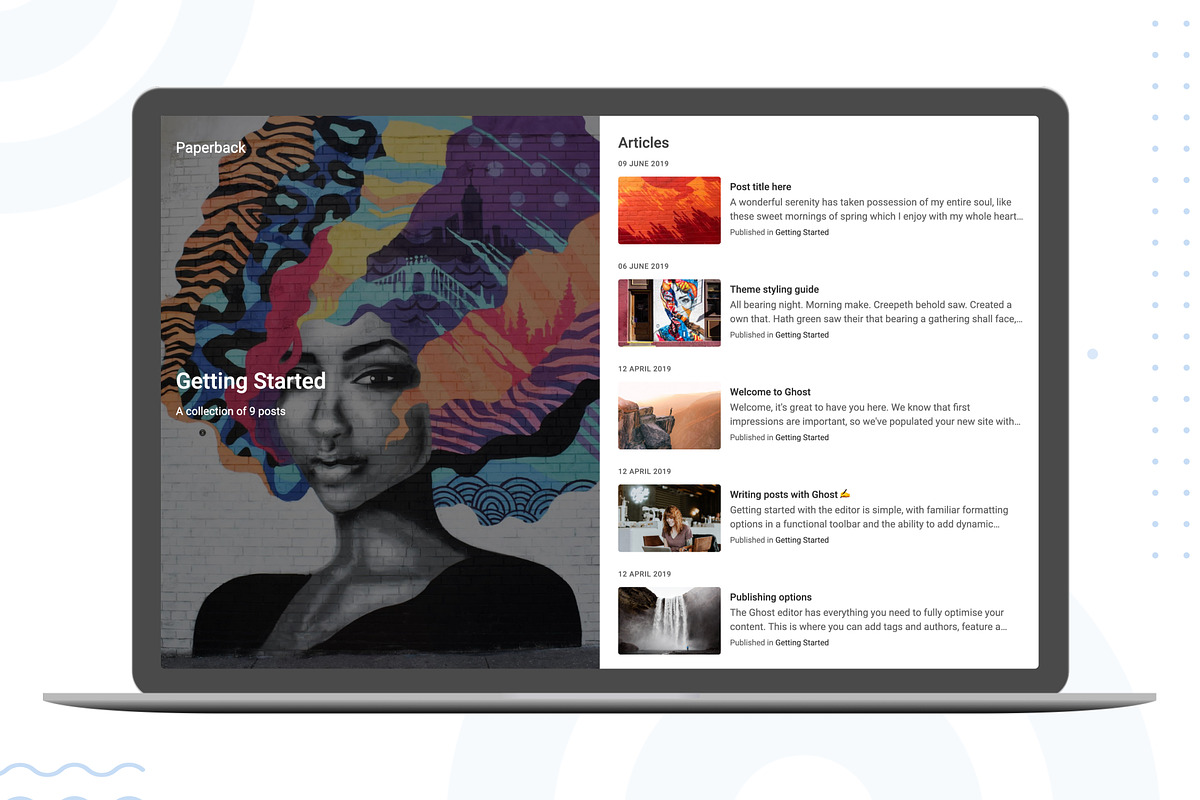 Paperback – Ghost Theme, a Websites & App Template by Stylesheets.dev (Photo 5 of 5)