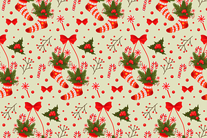 Christmas Socks Seamless Pattern