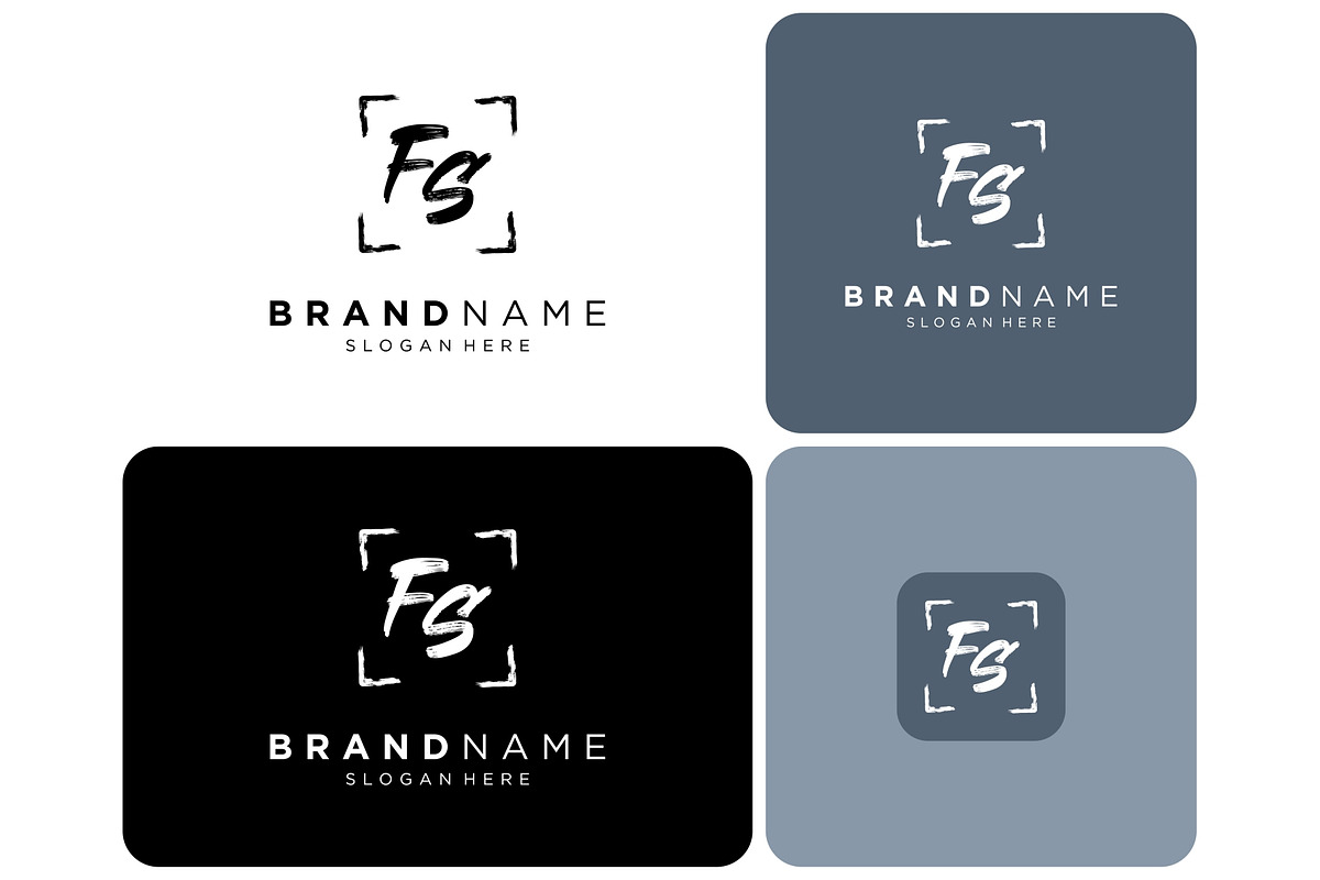 Letter FS Brush Stroke Frame Logo, a Branding & Logo Template by ika trisiana (Photo 2 of 2)