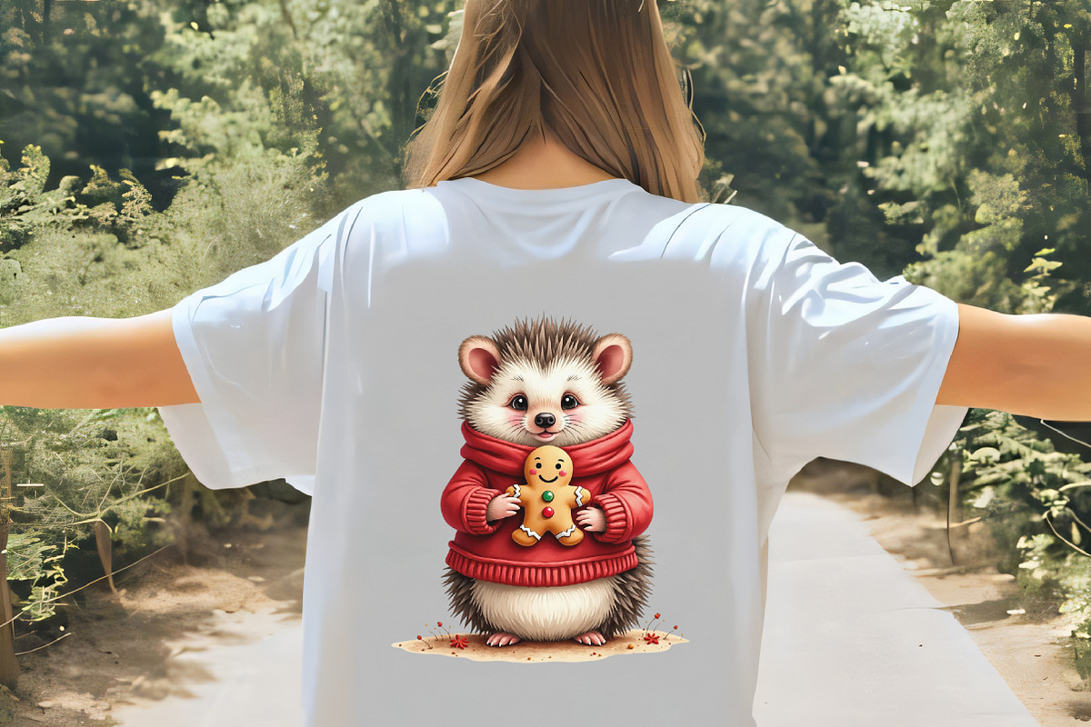 Christmas Cute Hedgehog Clipart, an Illustration by CrexoraLab (Photo 4 of 5)