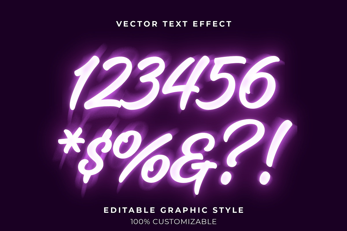 Neon Glow Script Text Effect preview 2