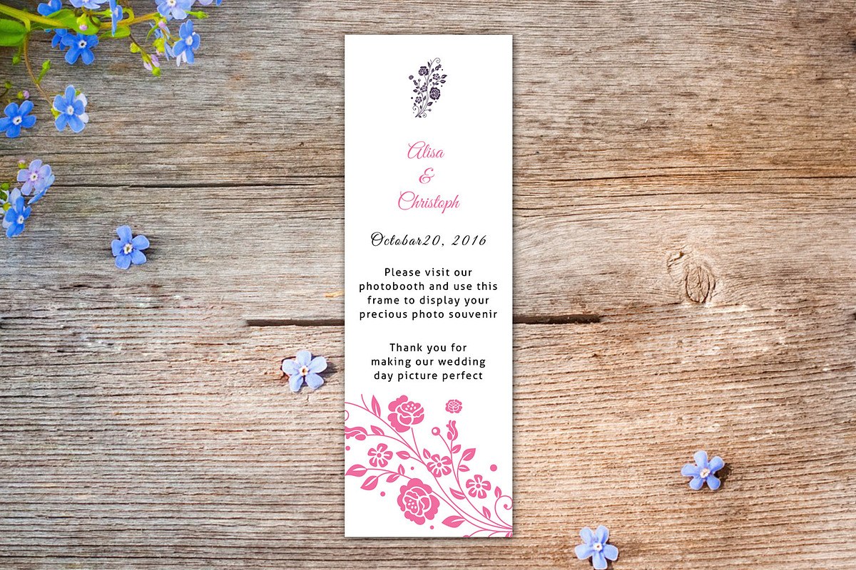 Photo Booth Place Card Template, a Card Template by retrographix (Photo 2 of 3)