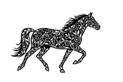 Running Horse Silhouette SVG Bundle, an Illustration by Creativeshirt (Thumbnail 16 of 31)