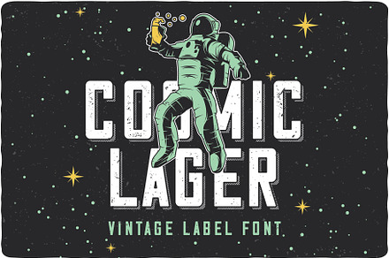 Cosmic Lager (+Bonus), a Symbol Font by Vozzy Vintage Fonts