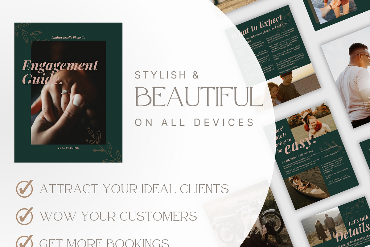 TEAL Engagement Photography Gudie, a Magazine Template by Signature Edits (Photo 3 of 11)