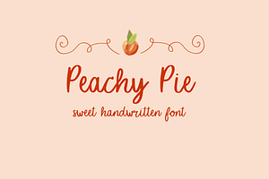 Peachy Pie Handwritten Script