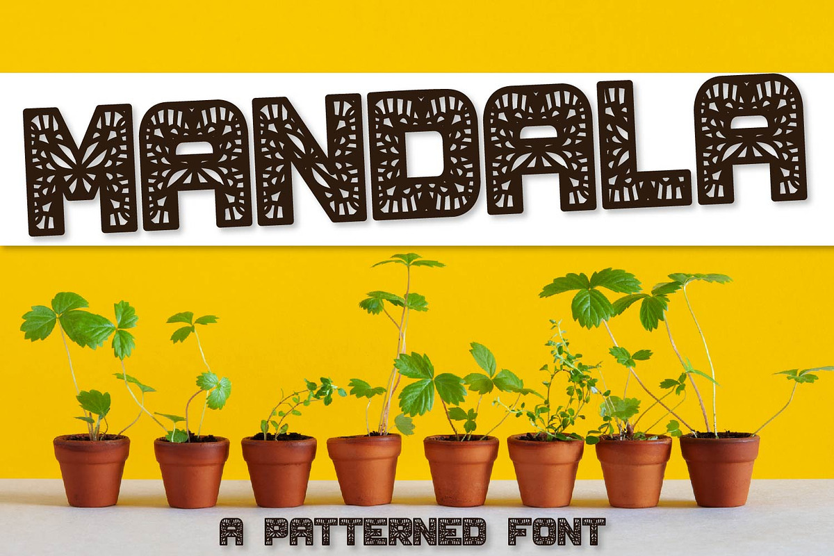 Mandala Font - Patterned