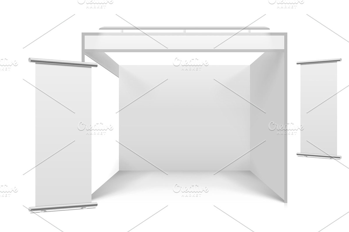 Blank white trade stands, an Object Illustration by majcot (Photo 2 of 6)